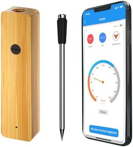 Kabelloses Smart-Fleischthermometer 100m Bluetooth Grillthermometer Bratenthermometer Meat Thermometer Für Oven Ofen Grill Küche BBQ Smoker Rotisserie