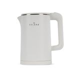 SOLARA Premium Electric Kettle Xtra Large, 1500 Watt, 1.8L Double Wall 100% Stainless Steel, BPA-Free, Cool Touch Tea Kettle with Overheating Protection, Cordless with Auto Shut-Off, Snow White