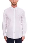 Tommy Hilfiger Men Core Flex Shirt Long-Sleeve, White (White), L