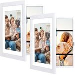 Toner Depot 2 Pack 8x10 Picture Frame, Quick-Change Photo Storage Display Frame for Wall and Tabletop Display, Photo Picture Frame with Clear Display (White)