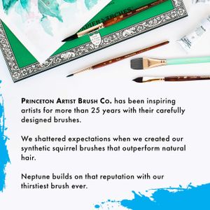 Princeton Neptune Watercolour Brush Set – Synthetic Squirrel, 4-Piece, Short Handle