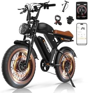 MOVCAN V30 PRO MAX Peak Power 4000W(3000W) Dual Motor Electric Bike for Adults 37.5MPH,120 Mile,48V40AH Dual Battery EBikes, 20" Fat Tire Electric Bikes,7-Speed Electric Dirt Bike with Smart App,Brown