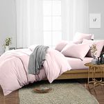 SATEEN BEDDING STORE - Zippered 100% Egyptian Cotton & 800TC Duvet Cover, Quilt Cover, Comforter Cover, Razai Cover and Blanket Cover 3 Piece Set - Pink Solid, Single Size.