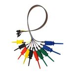 Switian 10Pcs 30cm Thread Hook Clip Line Test Leads Kit,USB Logic Analyzer Test Hook Clip Grabber Jumper Wires Interface Pins Ideal