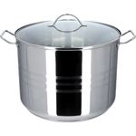 KADAX Stockpot 21 L, Stainless Steel Pot with Glass Lid for Preparing Soups and Stews, Large Silver Pot with Handles for Cooking Stocks and Broths