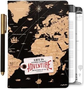 3-in-1 Prazoli Couples Adventure Book, Travel Journal & Bucket List Scrapbook - Cute Gifts for Women & Men Couple | Travelers Notebook Planner & Organizer With Pockets & Prompts Keepsakes Diary