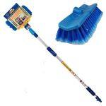 2m 6ft Telescopic Extendable Car Van Wash Washing Brush - Water Fed Windows | Quality Durable Long Lasting Brush Metre Foot Squeegee | Expandable Extendable | Trucks Caravans Conservatories Boats