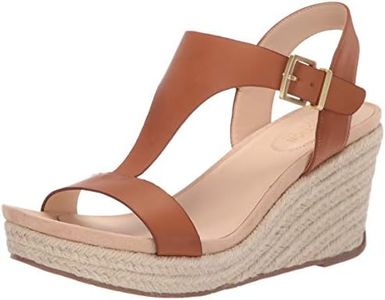 Kenneth Cole REACTION Women's Card T-Strap Wedge Sandal, Tan, 11