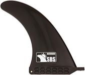 Santa Barbara Surfing SBS - 9 inch Longboard & SUP Single Fin - 9" Center Fin for Surfboard & Paddleboard (Black)