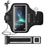 Galaxy S10 S9 S8 Armband, JEMACHE Gym Running Workouts Arm Band Case for Samsung Galaxy S10/S9/S8/S7 Edge with Card Holder (Black)