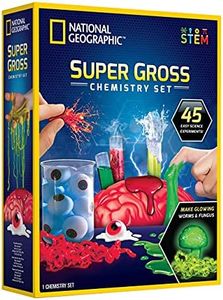 NATIONAL GEOGRAPHIC Gross Science Kit - 45 Gross Science Experiments- Dissect a Brain, Make Slime, Creepy STEM Project Gifts for Boys and Girls, Halloween Activities for Kids 8-12 (Amazon Exclusive)