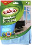 Sabco Window and Screen Microfibre Cloth (Pack of 2), Blue