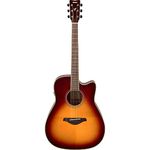 Yamaha FGC-TA Dreadnought Cutaway Transacoustic Guitar w/Chorus and Reverb, Brown Sunburst