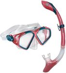 U.S. Divers Cozumel TX Adult Snorkel Combo - Anti-Fog Lens, Easy-Adjust Mask Buckles, Dry Top Snorkel, Full-Flex Section for Comfort - Explore Series | Unisex Adult, Coral/Navy Blue