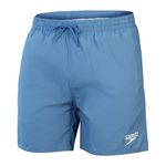 Speedo Men's 16" Watershort Swimming Trunks| Quick Dry | Comfortable Fit | Classic Style | Drawstring Waist, Washed Blue, L