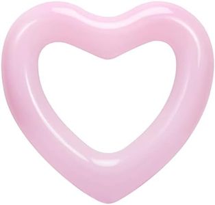 HeySplash Anello di Nuoto, Salvagente Galleggiante ad Anello in Formato Cuore, Galleggiante Gonfiabile della Piscina per Adulti & Bambini 47.3" x 39.4"(120cm x 100cm) – Rosa