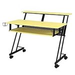 Acme Furniture Suitor Music Recording Studio Desk, Yellow & Black