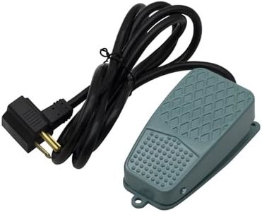 YQSIYU Foot Switch with SPDT Micro Switch,Electric Foot Pedal Switch with 6.4Feet UL Listed 18 AWG Extension Cord with Piggyback Plug,Momentary Power Foot Switch with Cast Aluminum.