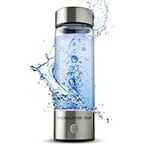 Hydrogen Water Bottle 2025, Hydrogen Water Bottle Generator Echo Go Water Ionizer, Portable Ion Hydrogenated Water Machine Glass Cup, Improve Water in 3 Min for Home, Office, Travel - Sliver