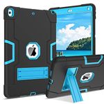 DUEDUE Case Compatible with iPad Air 3 Case,iPad Air 3rd Generation Case,iPad Pro 10.5 Case 2017 Shockproof Cover with Kickstand Protective Case for iPad Air 3 10.5 inch 2019 Blue/Black