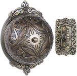 A29 Decorative Mechanical Doorbell - Old Fashioned Twist Door Bell with Manual Hand Turn Chime - Vintage Solid Brass Doorbell in Antique Brass Finish - Non-Electric, Wireless Victorian Doorbell