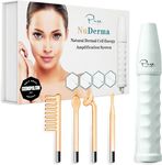 Pure Daily Care VitalDerm All Natural Skin Wand Skin Tightening Wrinkle Reducing Acne Treatment Dark Circles Puffy Eyes Hair Follicle Stimulator Portable Handheld High-Frequency Skin Therapy Machine