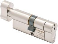 Sterling Int Ext BS1 ETN4545 Thumbturn Door Cylinder, Satin Nickel, Internal 45mm External 55mm (100mm Total)