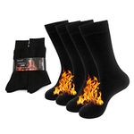 NovForth 2/4 Pairs Thick Thermal Socks Insulated Heated Heavy Warm Socks For Winter Cold Weather