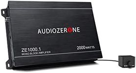 Car Audio Amplifier ZE1000.1 2000W Monoblock Class D MOSFET Subwoofer Audio, 1-4 Ohm Stable, Low Pass Crossover, Mosfet Power Supply, Stereo