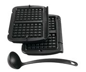 Tefal XA7248 OptiGrill Waffle Plates | Suitable for OptiGrill+ and Elite Model | Includes Ladle | Black