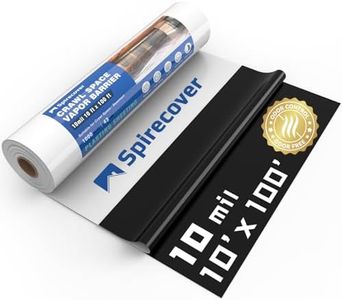 Spirecover Crawl Space Vapor Barrier, 10 mil 10'x100', Thick Plastic Sheeting, Drop Cloth Vapor Barrier Covering for Crawl Space Encapsulation, Heavy Duty Plastic sheeting, Black and White Panda Film