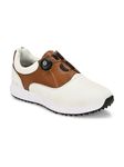 PRO ASE SPORT Golf Shoes (White Brown, UK Footwear Size System, Adult, Men, Numeric, Medium, 11)