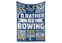 Huglanket Rowing Gifts Blanket, Boat Rower Flannel Throw Blanket for Men/Women, Funny Unique Birthday for Him 50"*65"