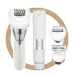 ThePlushCo Epilator for Hair Removal Women, 5-in-1 Hair Removal Trimmer & Shaver for Face, Bikini and Full Body, Wet & Dry Cordless Epilation, IPX6 Waterproof
