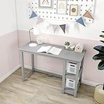 Max & Lily Solid Wood Desk With She