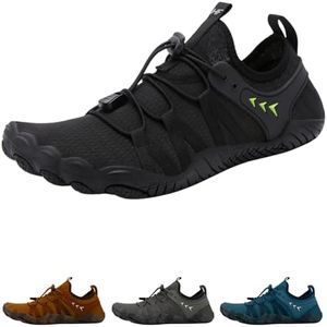 Caspian Adventure HF - Outdoor Non - Slip Barefoot Shoes, Wide Toe Box, Lightweight and Breathable Quick Dry Daily Footwear Unisex Black