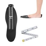 BEIBXHQQ 1 Piece Foot Measuring Set, Foot Size Tape Measure, Shoe Sizer for Kids, Foot Measuring Gauge, Adult Shoes Sizer for Eur-Uk Shoes, Suitable for Men, Women (Black)