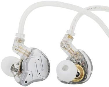Linsoul KZ ZSN PRO 2 in-Ear Monitor, 1BA+1DD Hybrid Driver HiFi Earphones IEM, Wired Earbud, Detachable Silver-Plated Recessed 0.75mm 2Pin Cable for Audiophile