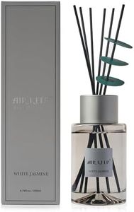 Airkeep Diffuseur Parfum Maison 200ml, Diffuseur de Parfum White Jasmine, Gris Parfum Maison avec Bâtonnets Diffuseur Parfum, pour la Chambre à Coucher, la Salle De Bain, l'Étagère et Le Bureau