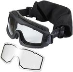 Lancer Tactical AERO Protective Vented Safety Airsoft Goggles - with Extra CLEAR LENS