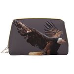 Eagle Women's Leather Cosmetic Clutch Makeup Pouch Travel Beauty Bag Travelling Accessory