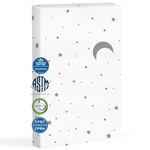 Casusv 38"x26" Pack and Play Mattress for Baby and Toddlers - Breathable Pack N Play Mattresses Dual Sided Use Inner Core Thick Removable Cute Star Washable Cover