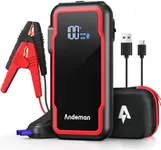 Andeman Car Jump Starter 3000A Peak 20000mAh (Start 9L Gas Engine or up to 7L Diesel Engine) Battery Charger Automotive, 12V Car Jumper, Power Bank Power Pack with Quick Charge Type-C Ports, Red