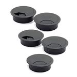 GIAPINST 5Pcs Grommet 2 Inch 50 mm Desktop Power Grommet Desk Wire Hole Insert for Wires of Computer Desks Computer Peripherals Office Equipment (Black)