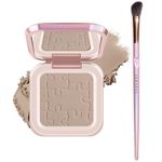 Mysense Single Powder Contour Palette, Face Contour Kit with Mirror and Brush, Silky Smooth Contour Powder Makeup