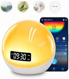 MuGo Baby Sound Machine – 44 Soothing Sounds, Sunrise Alarm Clock, White Noise Machine for Sleeping, 10-Color Night Light with App & Timer, Portable Sleep Aid –Ideal Gift for Home, Nursery (USB)