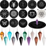 24 Pieces Crystal Pendulums Bulk Se