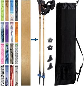 Official Nordic Walking Poles - True Classic Nordic Glove Grips, Lightweight, Adjustable, and Collapsible -2 Pieces w/flip Locks, Detachable Feet and Travel Bag by York Nordic - Heights 5'4"-6'2"