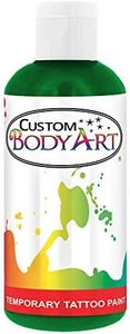 Custom Body Art 8-Ounce Green Temporary Airbrush Tattoo Body Art Paint Alcohol Based