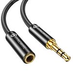 Syncwire Audio Extension Cable 1M - Nylon Braided Auxiliary Stereo Headphone Extension Cable, Hi-Fi Sound, 3.5mm Male to Female Stereo Jack Cord for Phones Laptop iPad iPod Tablet TV Car Radio PS4